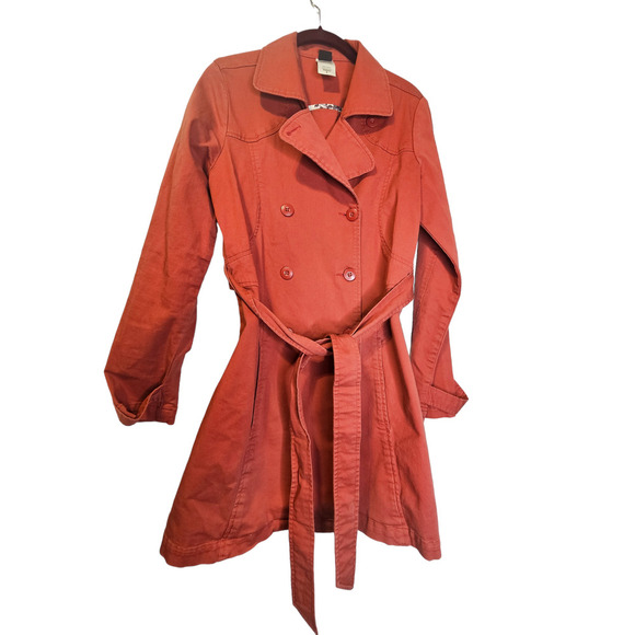 Patagonia S Rust Orange Organic Cotton Trench Coat Gorpcore Classic Staple - Picture 1 of 3